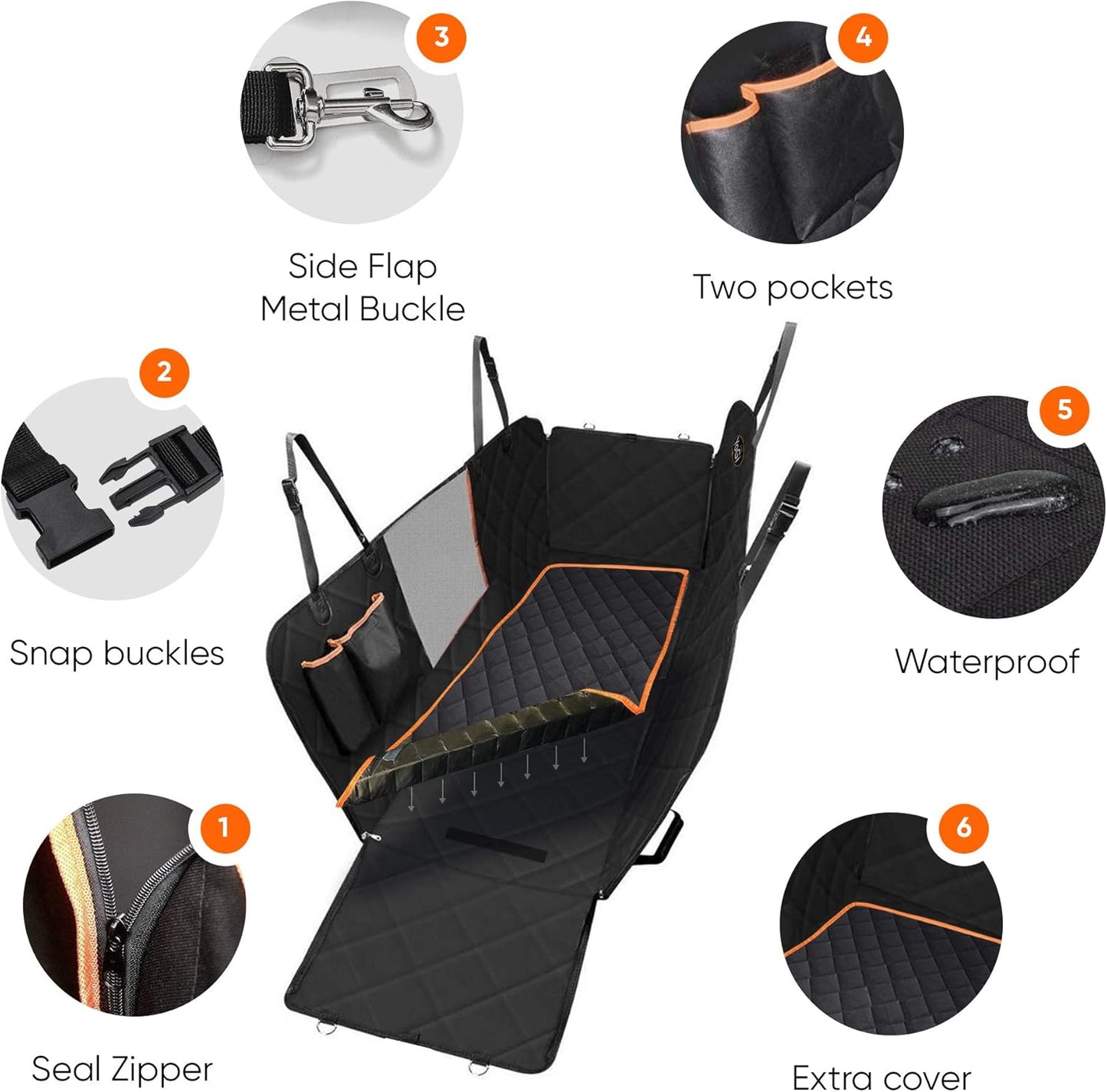 "Waterproof Car Seat Cover for Pets"