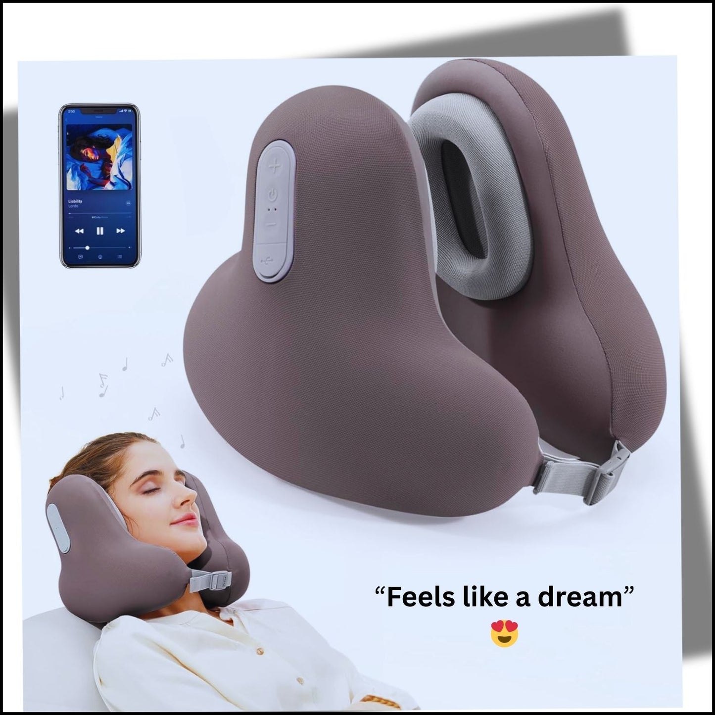 🎵 Bluetooth Music Travel Pillow