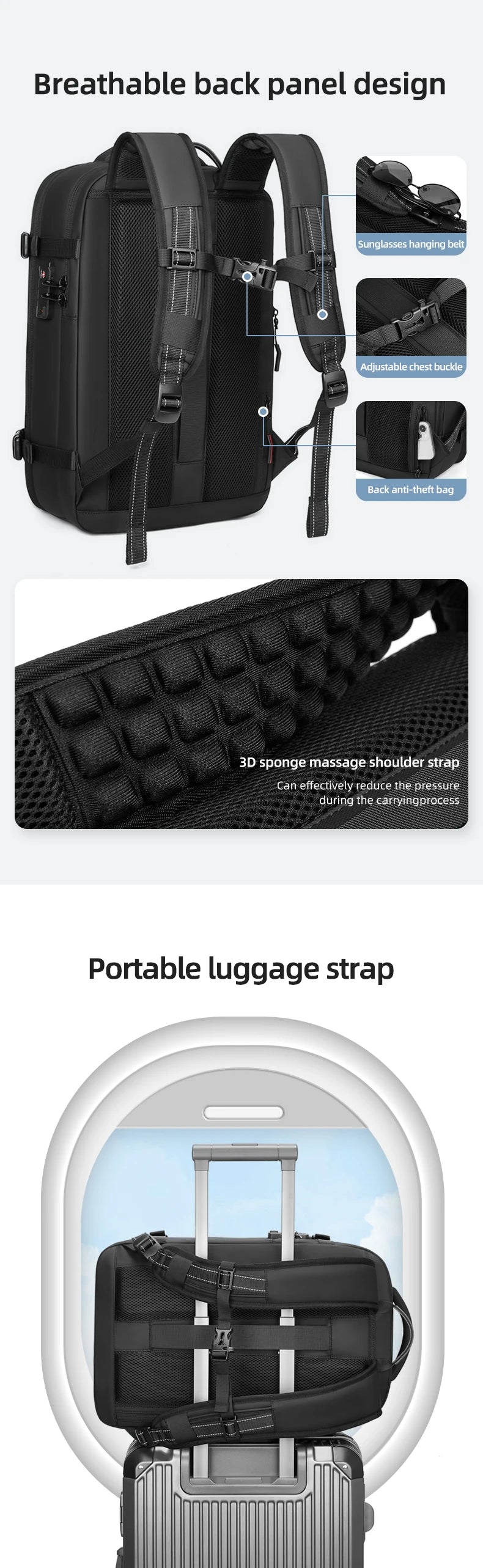 Men’s 17-inch Laptop Backpack with Compression"