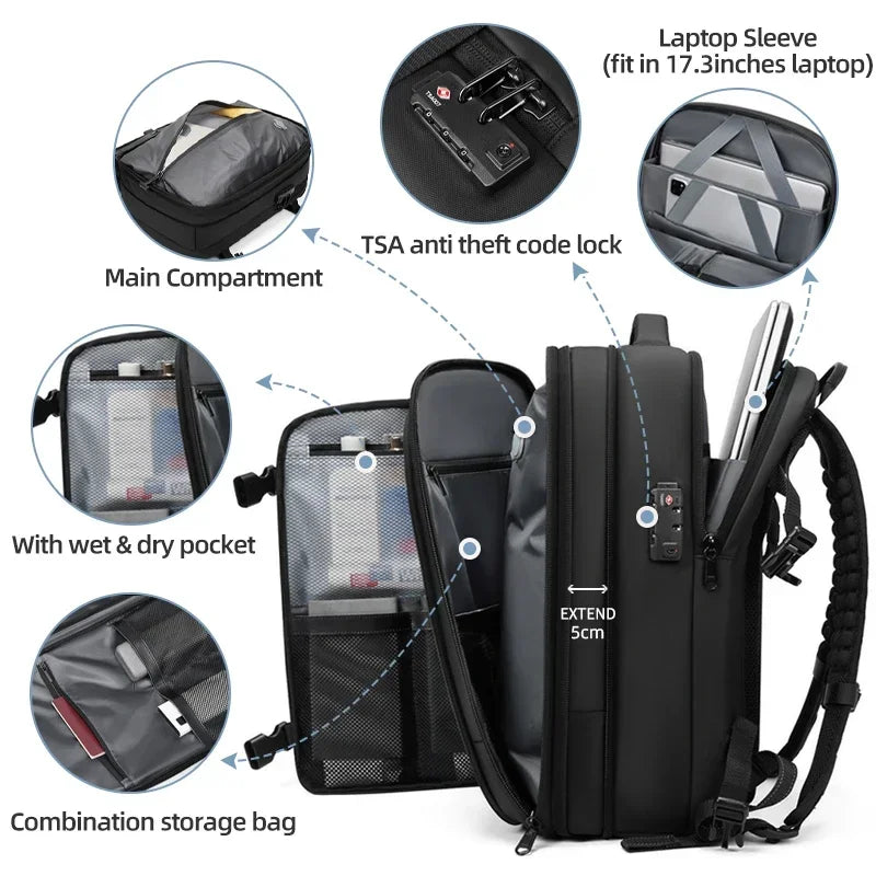 Men’s 17-inch Laptop Backpack with Compression"
