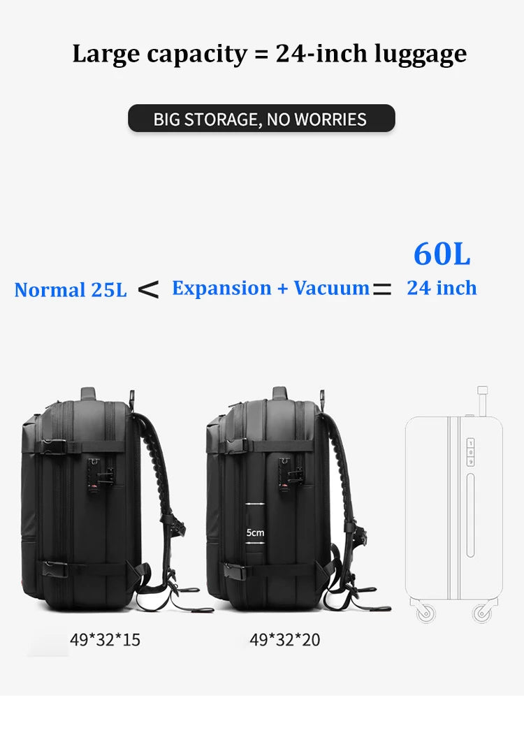Men’s 17-inch Laptop Backpack with Compression"