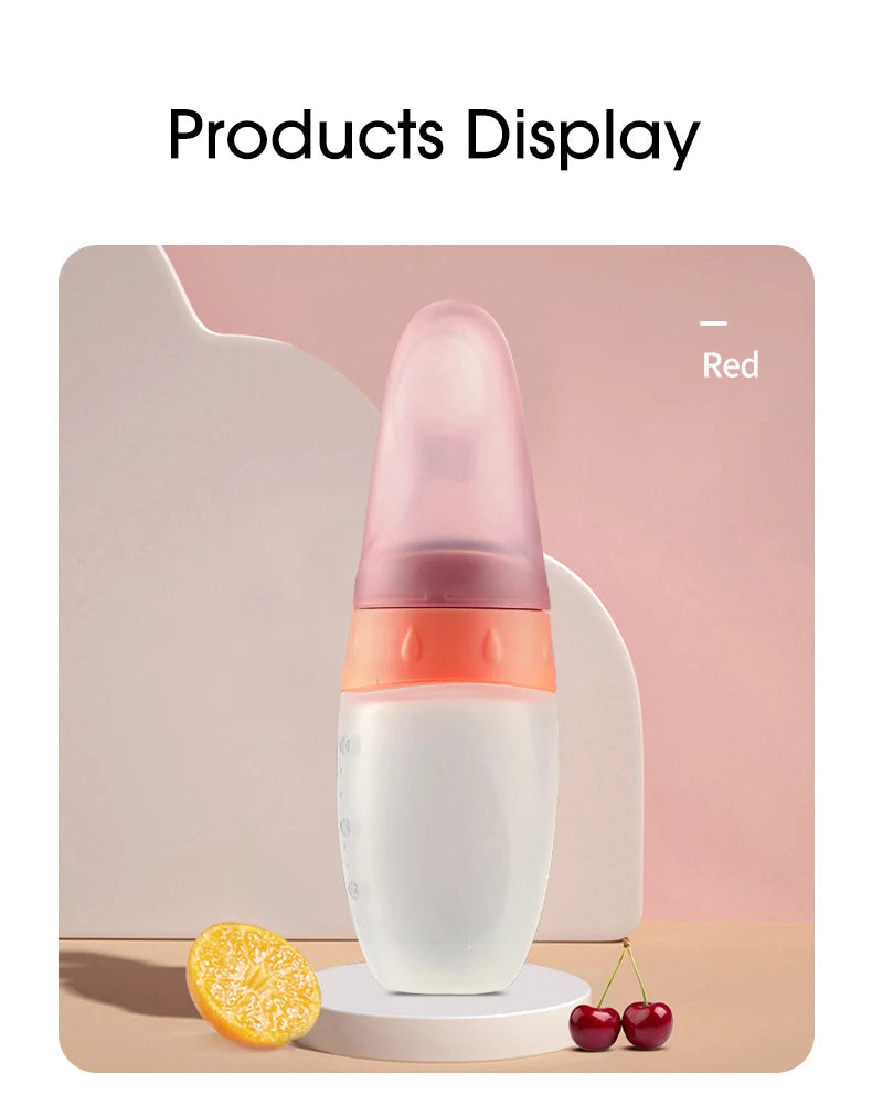 Baby Feeding Bottle with Spoon