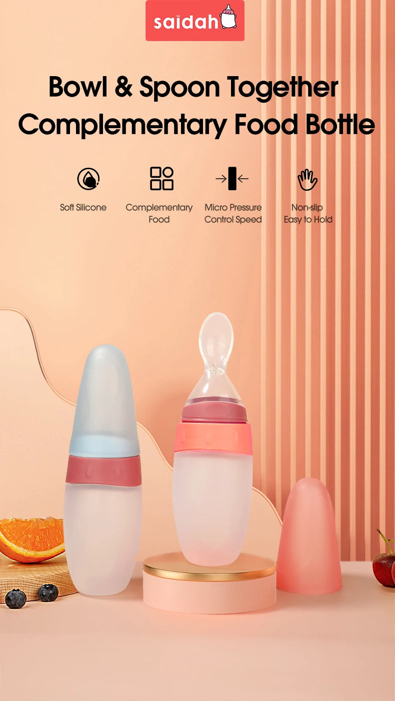 Baby Feeding Bottle with Spoon