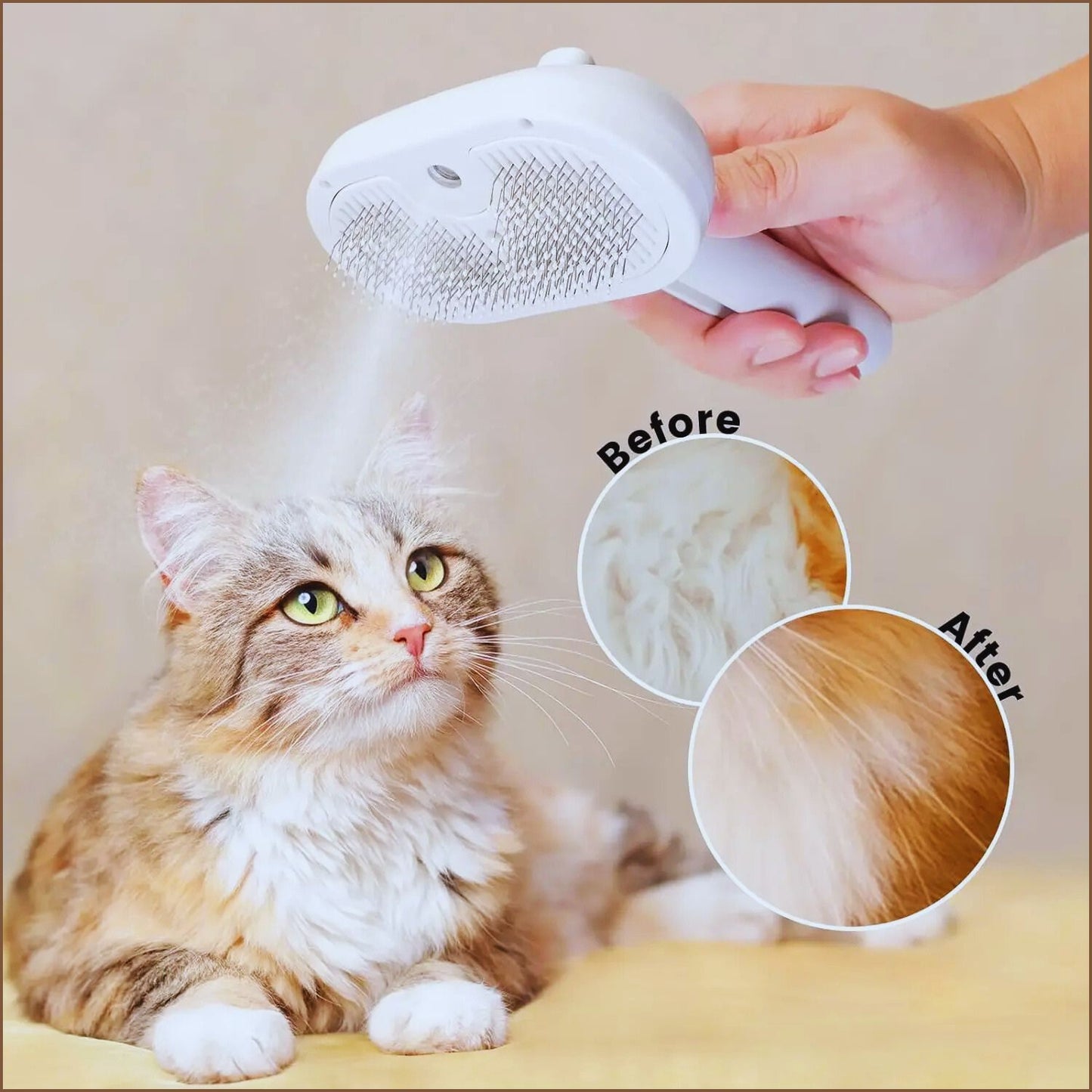 Steamy Pet Grooming Brush