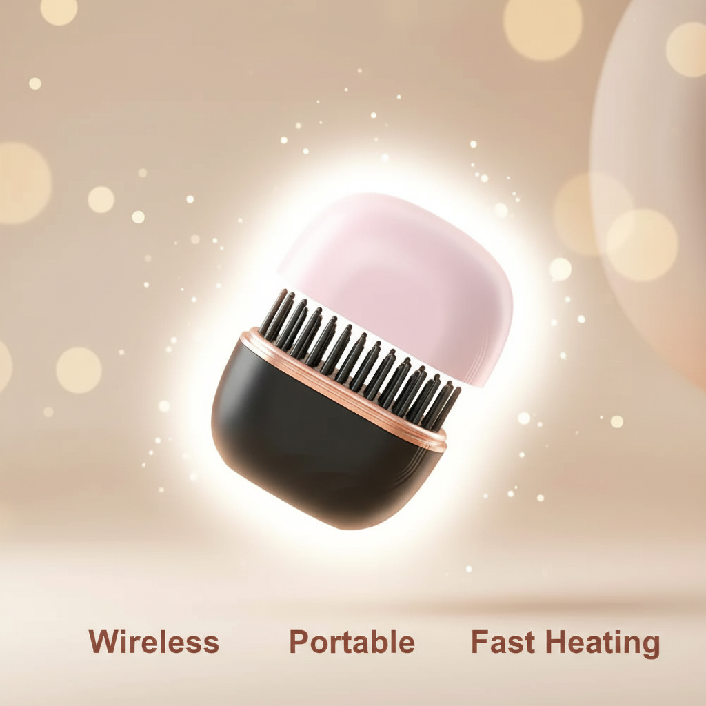 🔥 2-in-1 Mini Hair Straightener & Comb