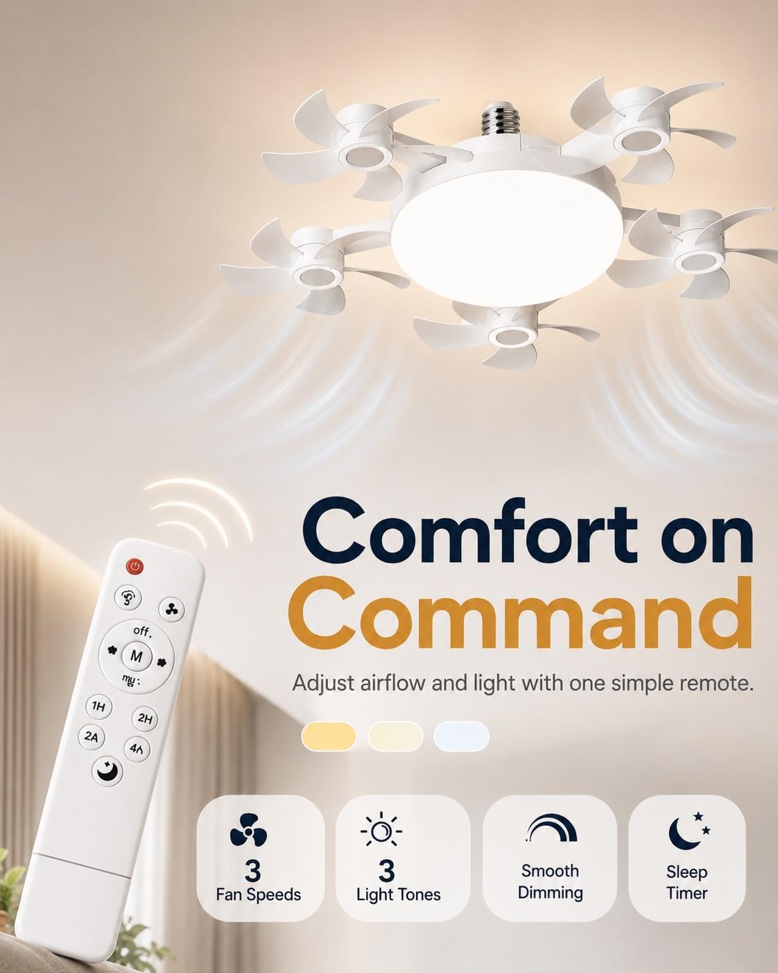 Airzen™ 2-in-1 Ceiling Fan Light