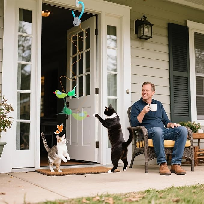 Door Hanging Auto-Rebound Cat Toy