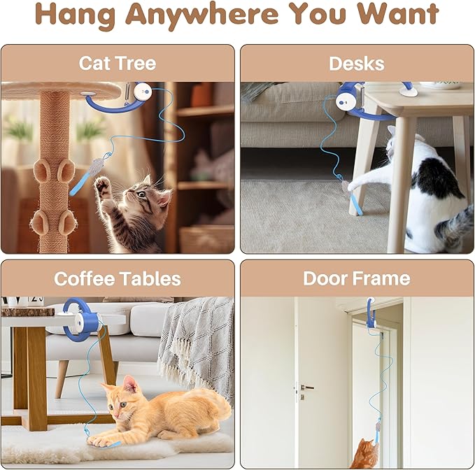 Door Hanging Auto-Rebound Cat Toy