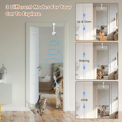 Door Hanging Auto-Rebound Cat Toy