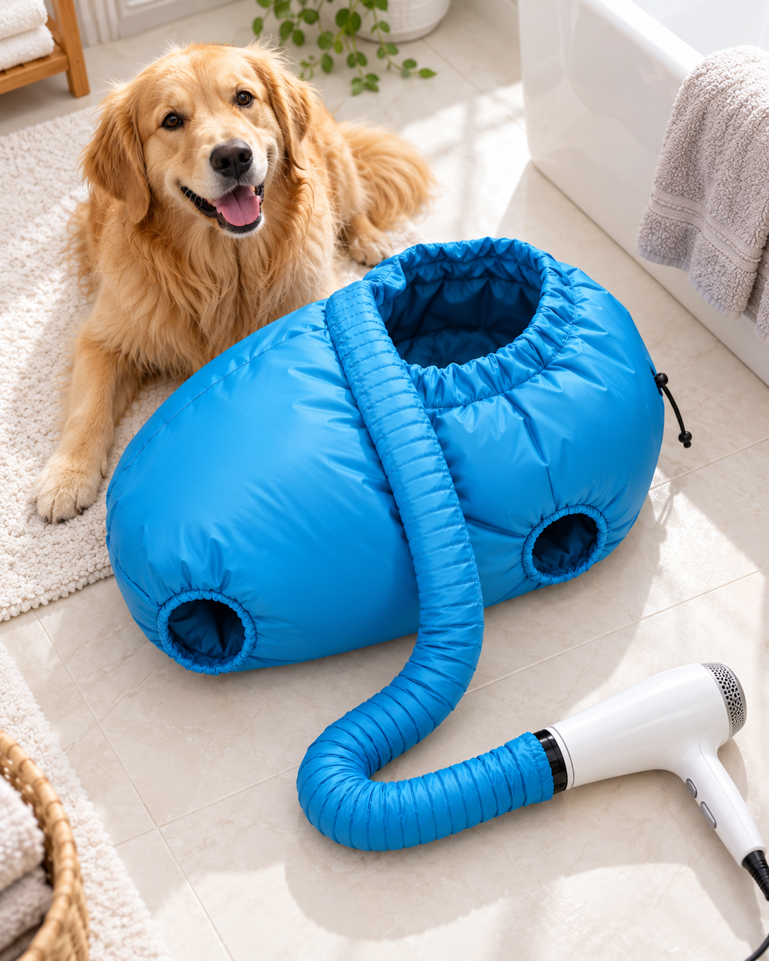 Pawdry™Hands-Free Pet Drying Bag