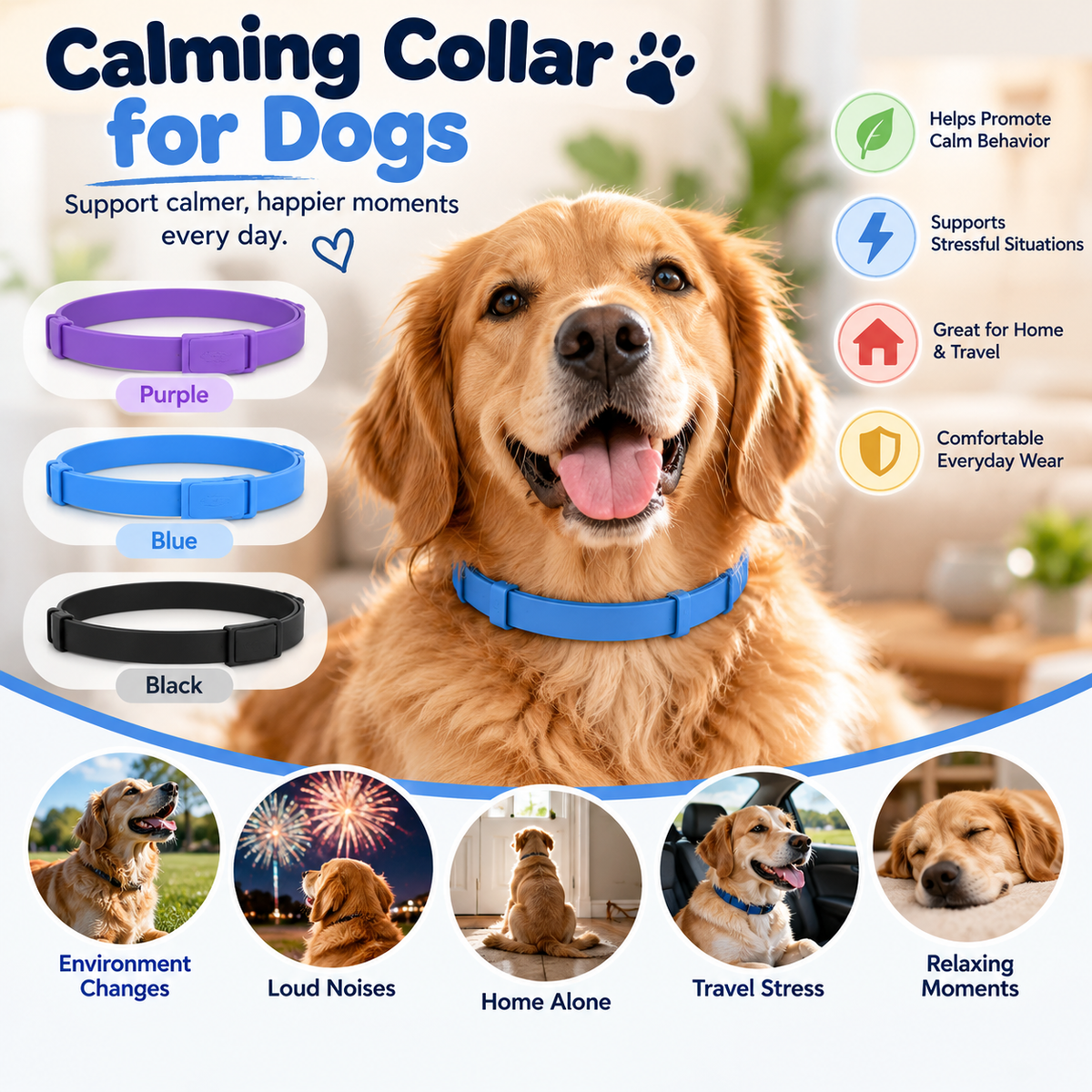 Calmira™ Pheromone Calming Collar for Pets
