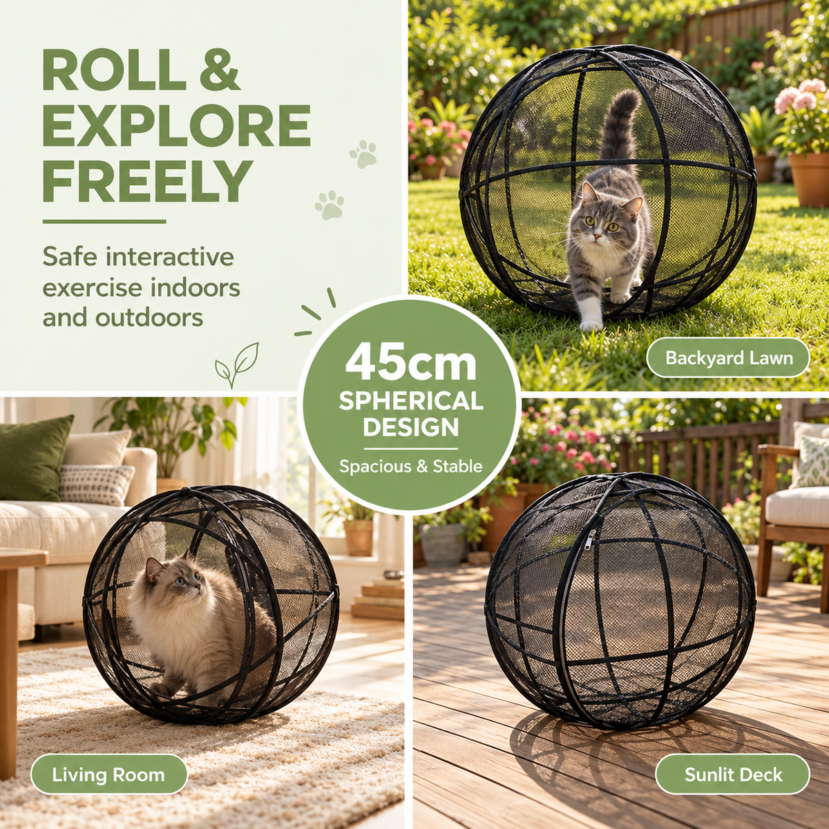 Purrora™ 360° Cat Playpen Ball