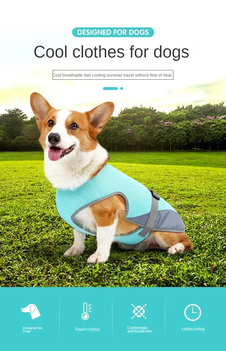 Dog Cooling Vest for Summer, Lightweight Jacket Dog Cooling Shirt, UV Protection Cooling Harness,Dog vest
