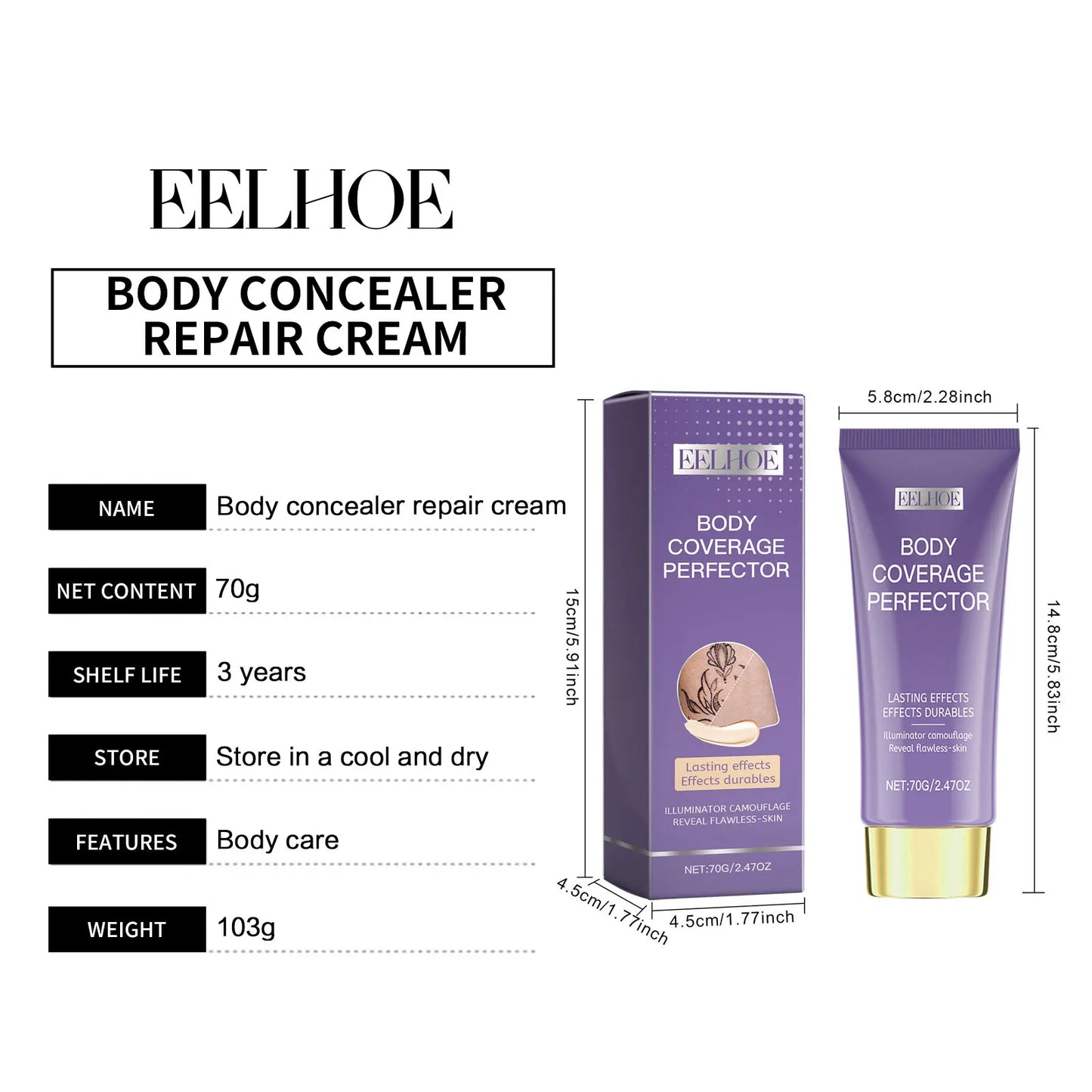 Tattoo Concealer Blemishes Cover Scar Birthmark Dark S-pots Full Coverage Waterproof Even Skin Body Coverage Perfector Make Up