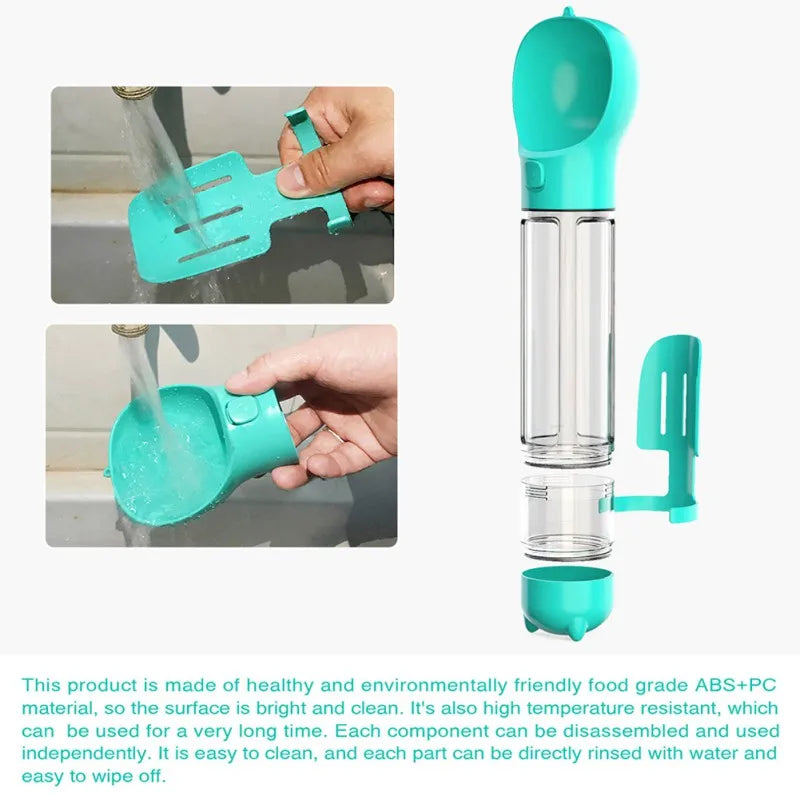 4-in-1 Portable Pet Water Bottle