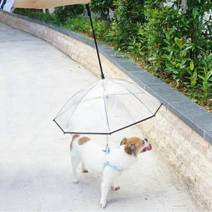 Rainproof Dog Walking Umbrella with Leash Handle