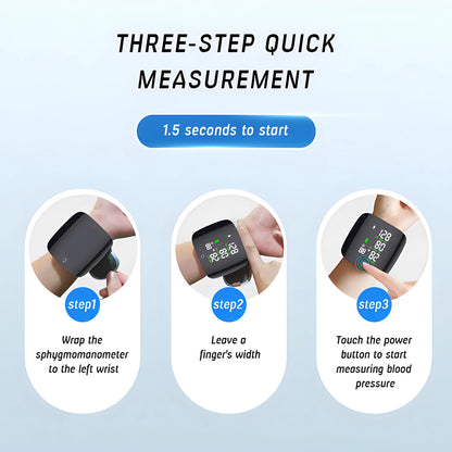 LED Screen Wrist Blood Pressure Monitor