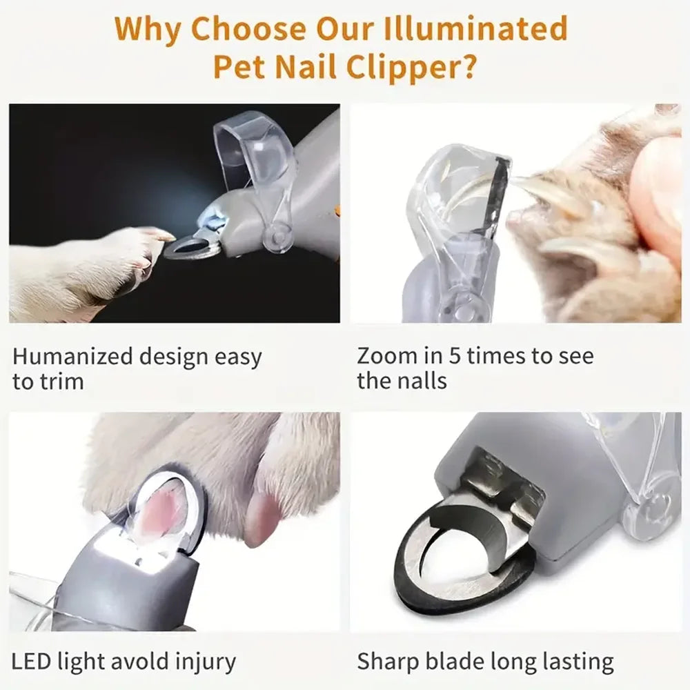 Smart LED Pet Nail Clippers