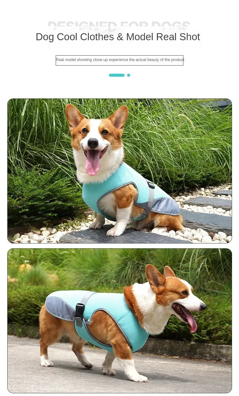 Dog Cooling Vest for Summer, Lightweight Jacket Dog Cooling Shirt, UV Protection Cooling Harness,Dog vest