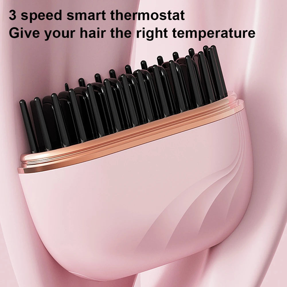 🔥 2-in-1 Mini Hair Straightener & Comb