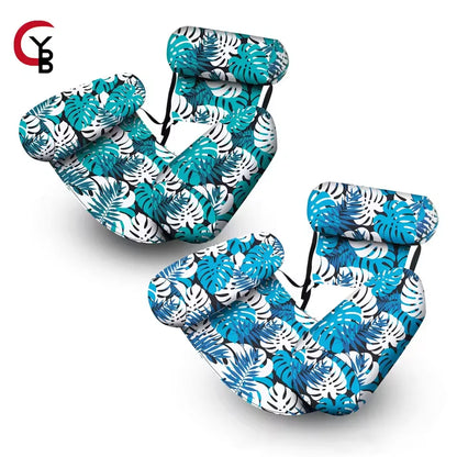Pool Floats Chairs Adult Inflatable Pool Lounger with Arm & Backrest Water Floating Recliner Water Hammock for Summer Water Fun