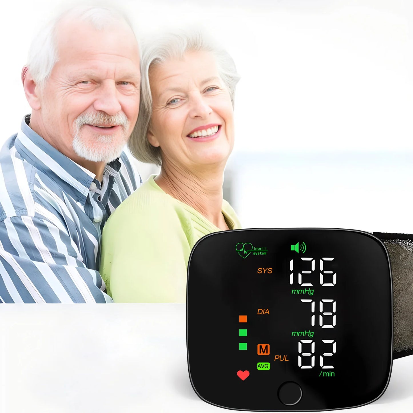 LED Screen Wrist Blood Pressure Monitor