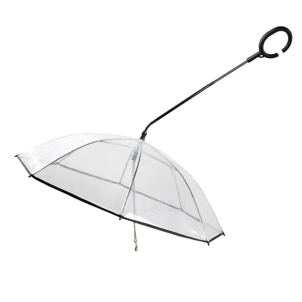 Rainproof Dog Walking Umbrella with Leash Handle