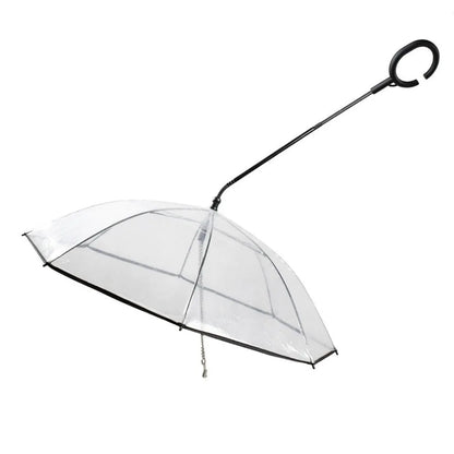 Rainproof Dog Walking Umbrella with Leash Handle