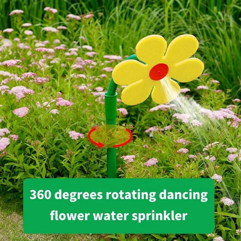 Crazy Daisy Sprinkler Crazy Dancing Flower Water Sprinkler Funny Sun Daisy Lawn Sprinkler for Yard Watering Dogs Kids Playing