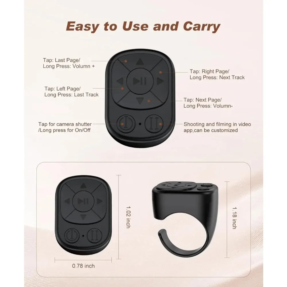 Wireless Page Turning Ring Remote