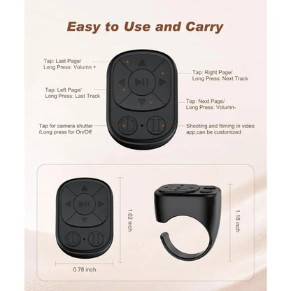 Wireless Page Turning Ring Remote