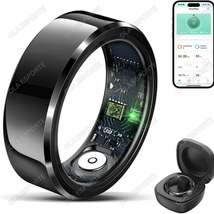 For Xiaomi Smart Ring Blood Pressure Heart Rate Monitoring Smartring IP68 & 5ATM Waterproof Multi-sport Mode Smartring Man Women