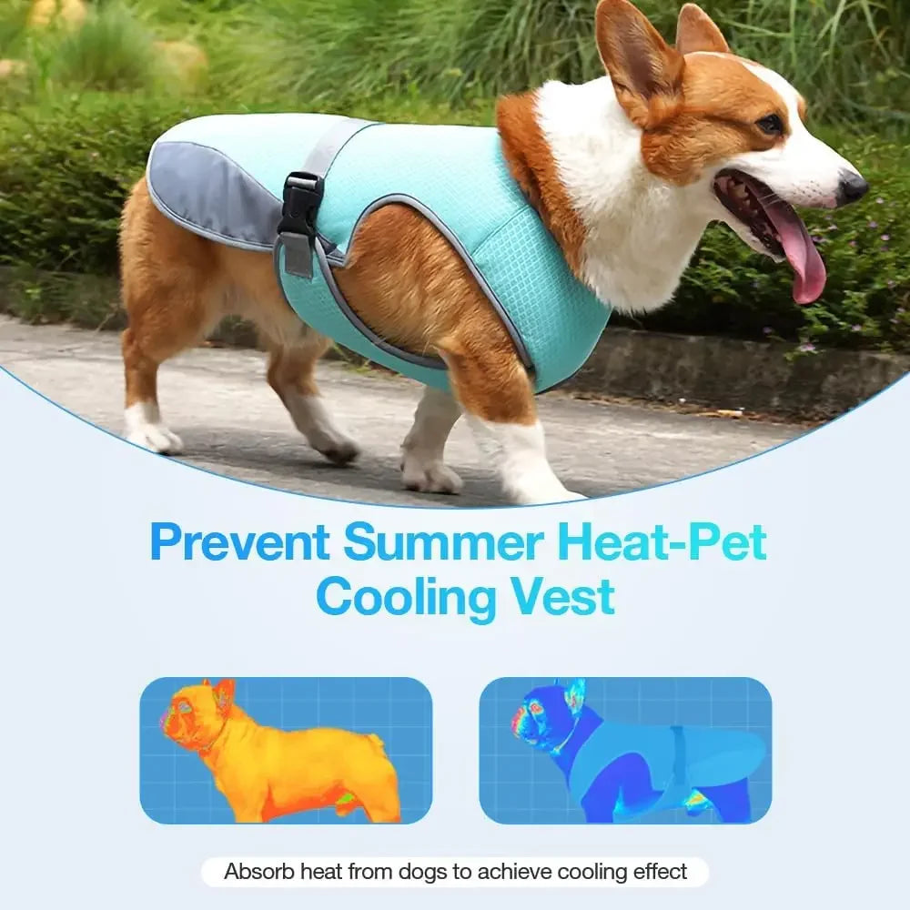 Dog Cooling Vest for Summer, Lightweight Jacket Dog Cooling Shirt, UV Protection Cooling Harness,Dog vest