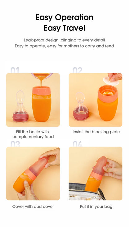 Baby Feeding Bottle with Spoon