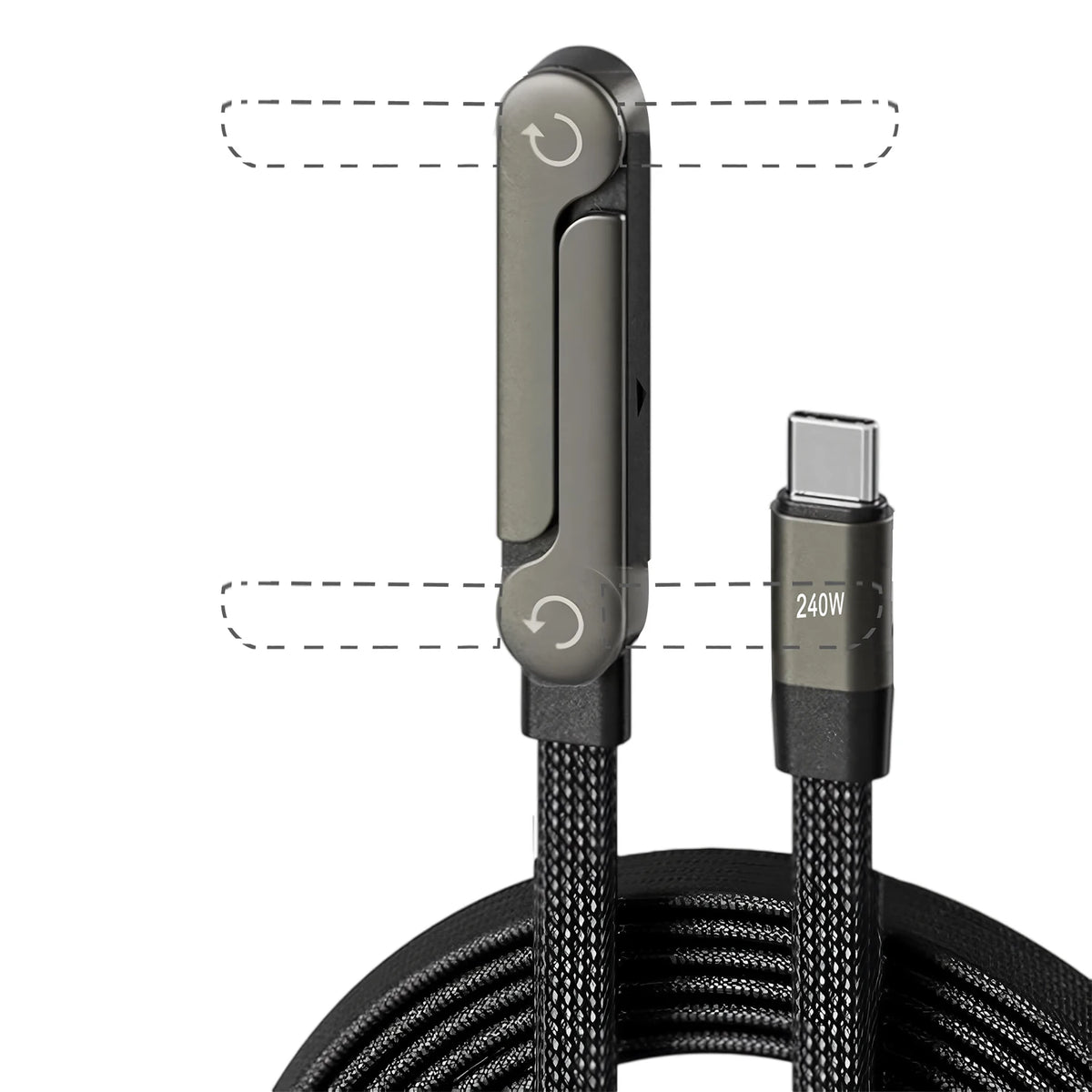 240W Fast Charging Foldable Bracket Data Cable