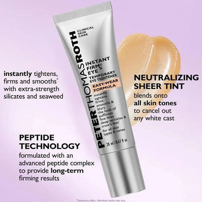 Peter Thomas Roth Instant FIRMx Temporary Eye Tightener Firm And Smooth The Look Of Fine Lines Deep Wrinkles And Pores