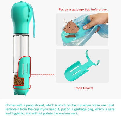 4-in-1 Portable Pet Water Bottle