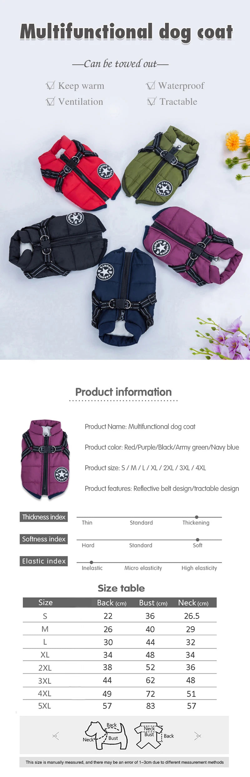 Waterproof Winter Dog vest