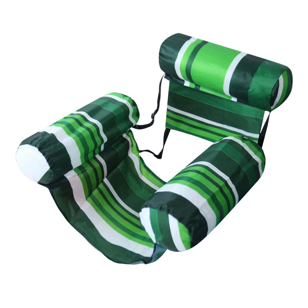 Pool Floats Chairs Adult Inflatable Pool Lounger with Arm & Backrest Water Floating Recliner Water Hammock for Summer Water Fun