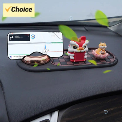 Multifunction Auto Non-slip Car Mats with Auto Phone Holder Car Dash Mat Anti Slip Rug for Phones Keys Gadgets