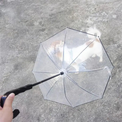 Rainproof Dog Walking Umbrella with Leash Handle