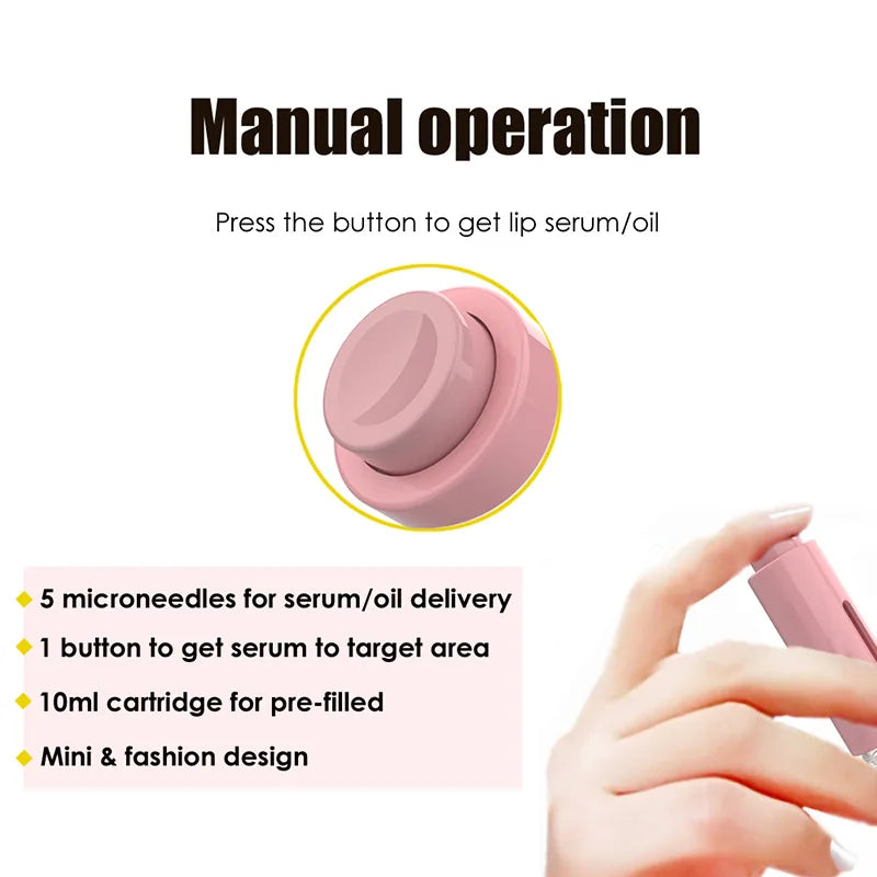 Derma Roller Titanium Needle Roller, Lip Roller, Beard Growth Roller, Beard Hair Growth Roller, Beard Treatment & Serum Applicat