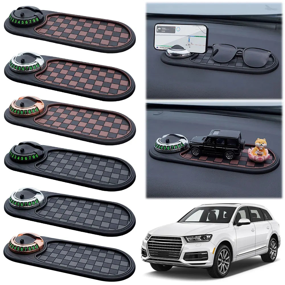 Multifunction Auto Non-slip Car Mats with Auto Phone Holder Car Dash Mat Anti Slip Rug for Phones Keys Gadgets