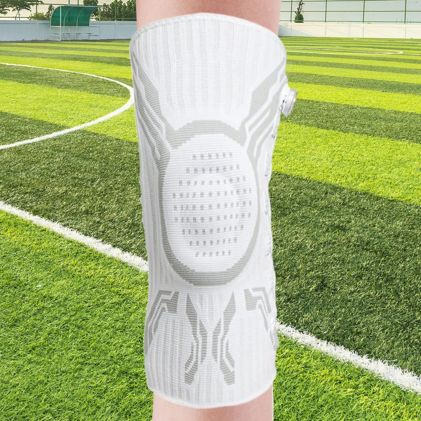 Knee Compression Sleeve with Support Strap for Running & Sports