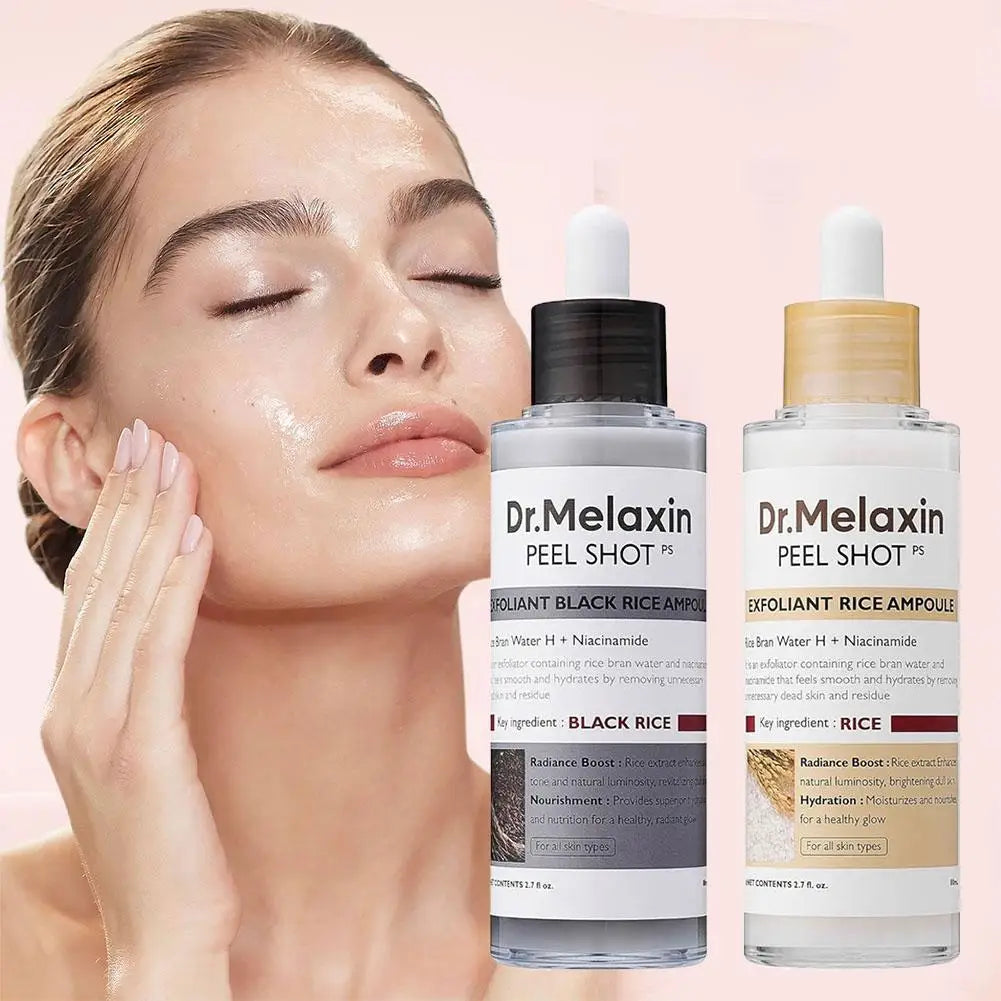 Glow Rice Ampoule Essence Niacinamide Moisturizing Hydrating Gentle Exfoliant Peel Shot Skin Repair Skincare for Daily Use