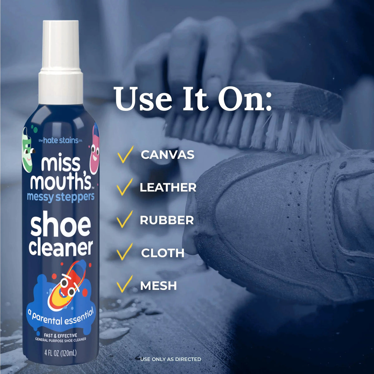 120ml Portable Stain Remover Spray Effective Yellow Stains Removal for Laundry and Shoes Dust Bleached Decontamination Treatment