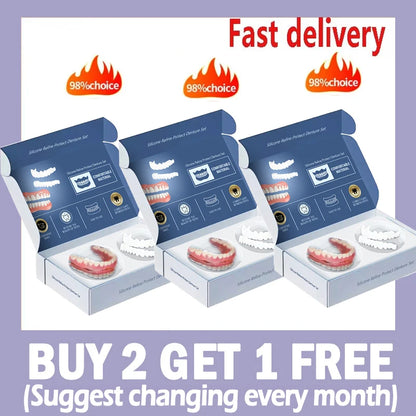 3D Adjustable False Teeth Kit - Hypoallergenic Cosmetic Dentures for Instant Smile Correction & Daily Comfort