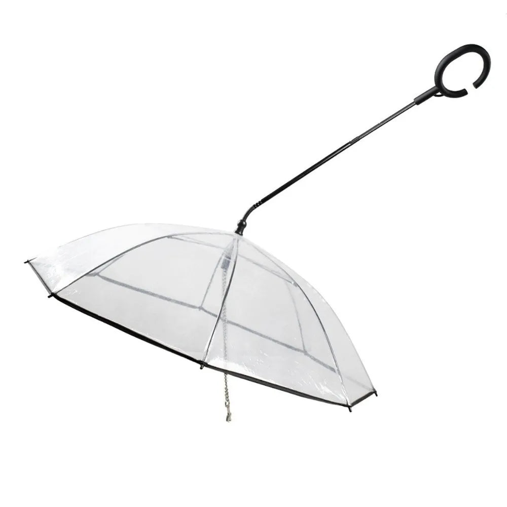 Rainproof Dog Walking Umbrella with Leash Handle