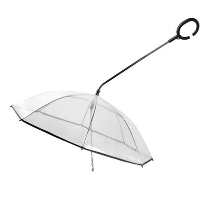 Rainproof Dog Walking Umbrella with Leash Handle
