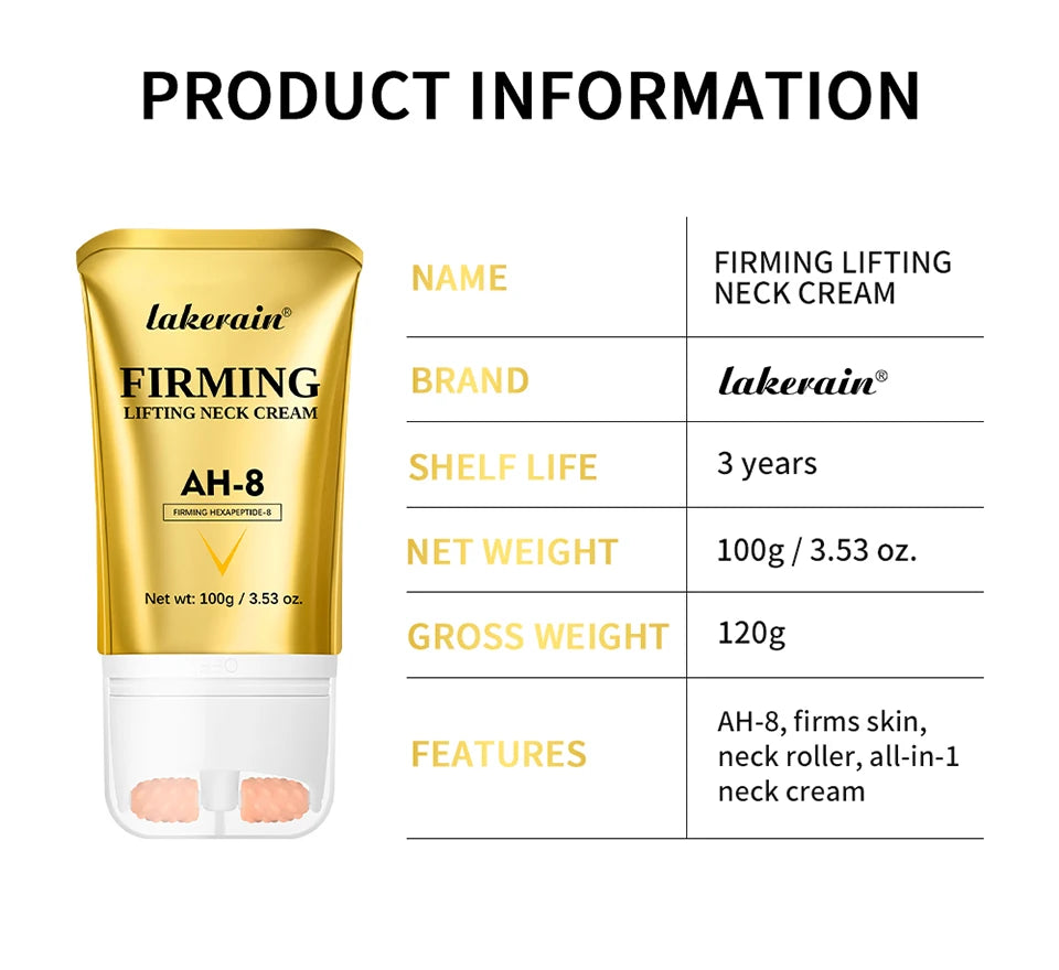 Ah-8 Firming Neck Cream Moisturizing Neck Lotion for Crepey Skin Comfortable Skin Care Cosmetic, Skin Care Product for Women
